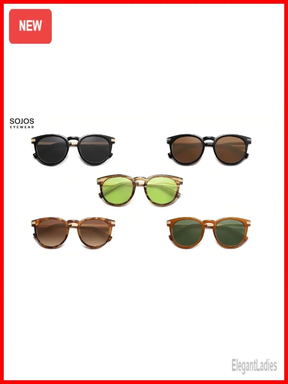 Retro Round Polarized Sunglasses Classic Vintage Trendy Sunnies
